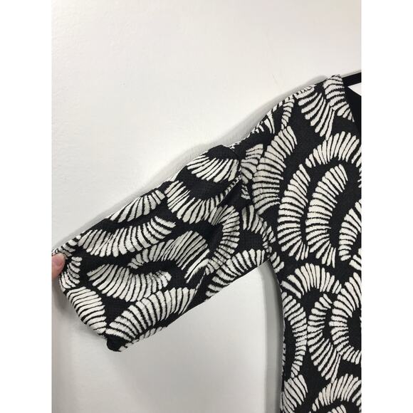 Anthropologie Maeve Windfall Textured White Black Short Mini Dress S Boho Summer - Picture 6 of 11